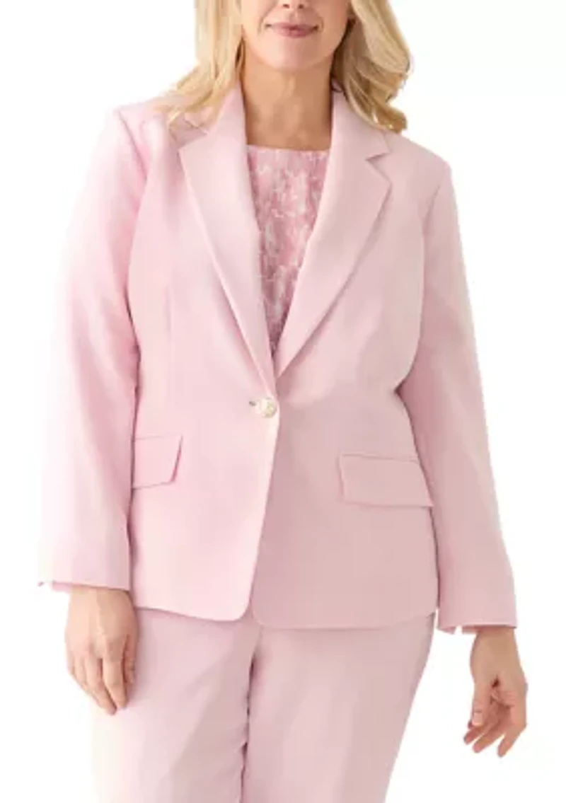 Plus Notch Collar Blazer