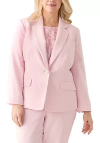 Plus Notch Collar Blazer