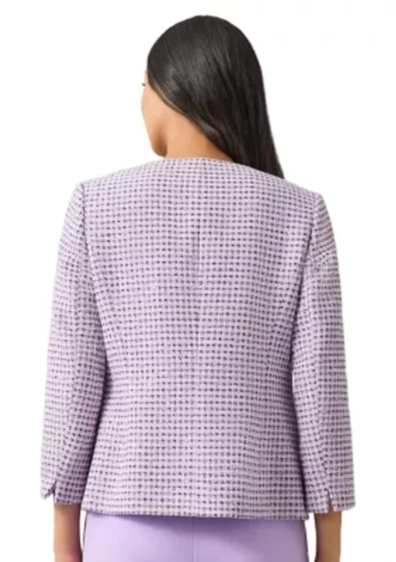 Petite Open Jacket with 3/4 Sleeves