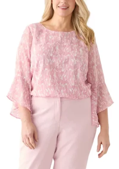 Plus Bell Sleeve Blouse