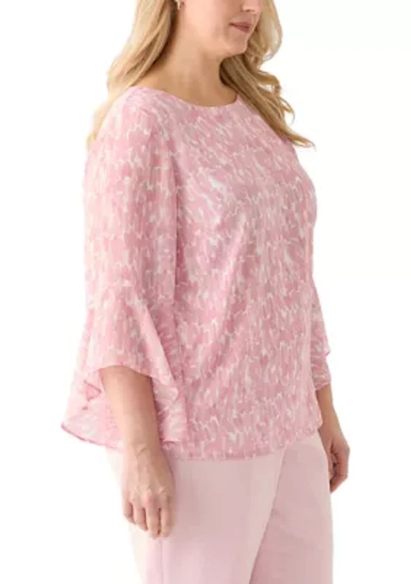 Plus Bell Sleeve Blouse