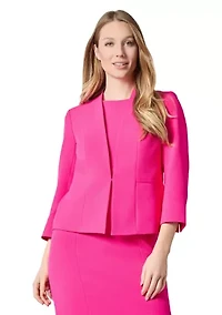 Petite Stretch Crepe Blazer