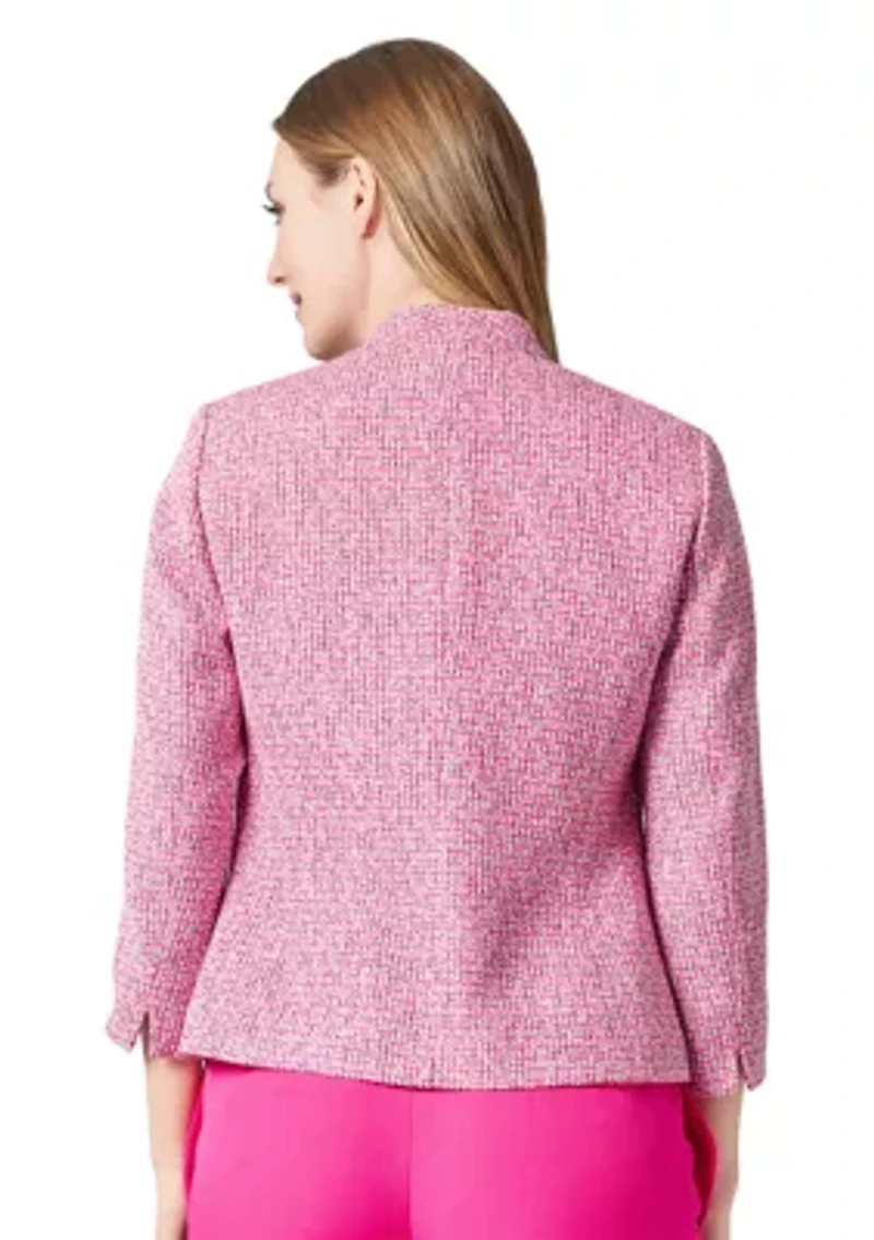 Women's Tweed Collarless Jacket
