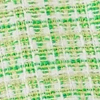 Plus Tweed Open Jacket with Fringe Pockets