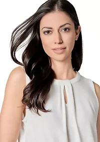 Women's Sleeveless Pleated Neck Knit Top