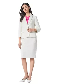 Women's Bonded Lace One Button Shawl Collar Suit Separate Jacket