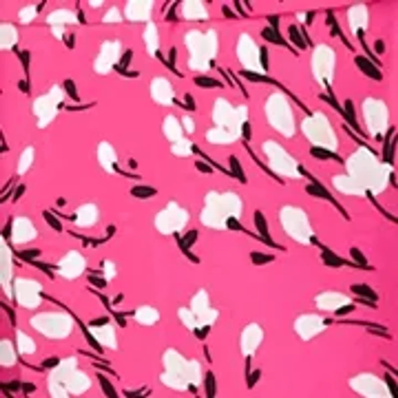 Plus Floral Print Fit and Flare Dress