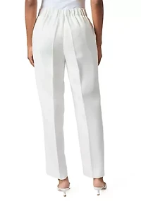 Women's Linen Pull On Belted Wide Leg Pants