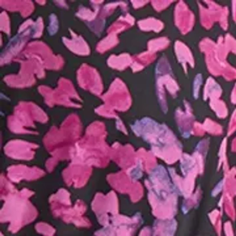Women's Mini Floral Printed Long Sleeve Tiered Dress