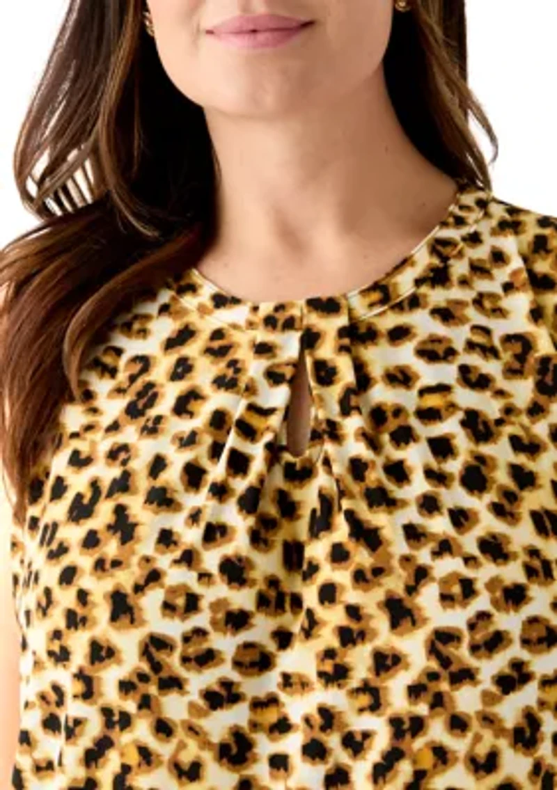 Plus Animal Print Knit Top
