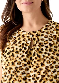 Plus Animal Print Knit Top