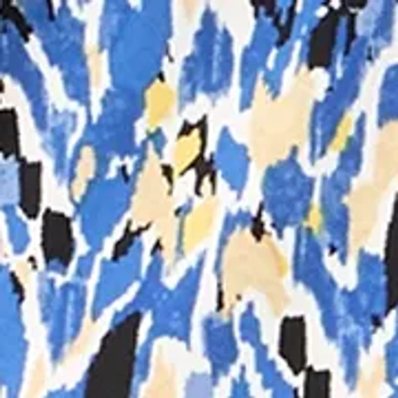Plus Multi Print Funnel Neck Knit Top