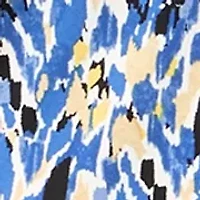 Plus Multi Print Funnel Neck Knit Top