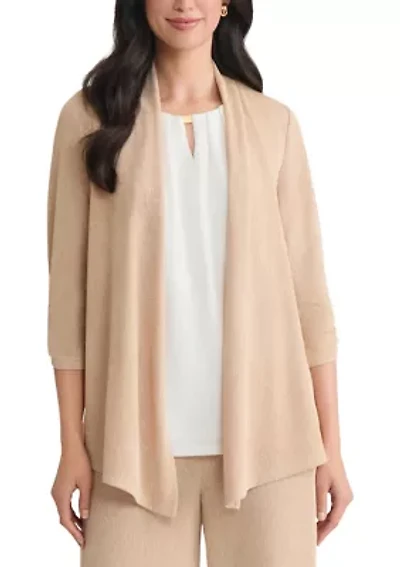 Women's Shimmer Knit 3/4 Sleeve Cardigan