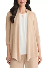 Women's Shimmer Knit 3/4 Sleeve Cardigan
