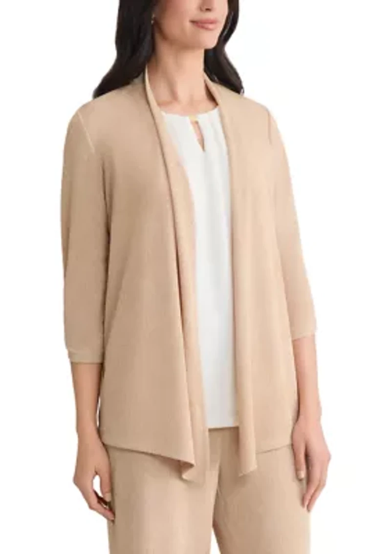 Women's Shimmer Knit 3/4 Sleeve Cardigan