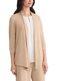 Women's Shimmer Knit 3/4 Sleeve Cardigan