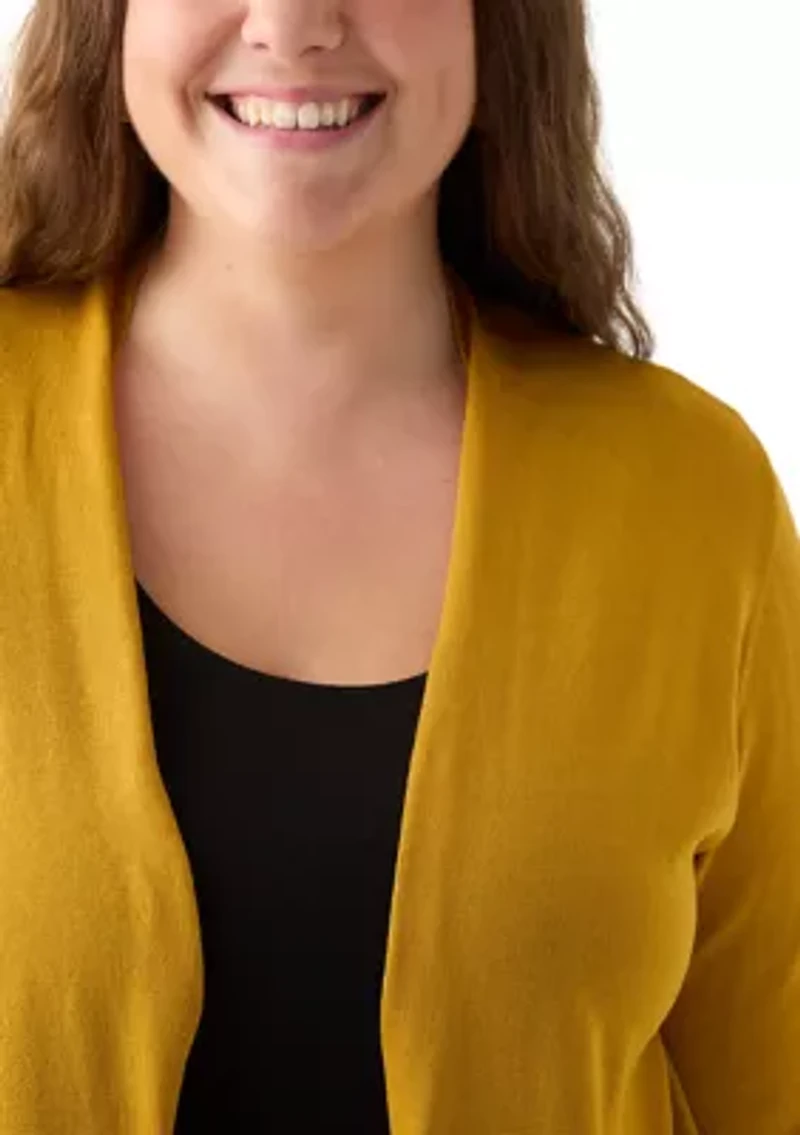 Plus Self Edge A-Line Cardigan