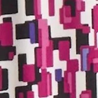 Women's Multi Printed Sleeveless Pleated Neck Knit Top