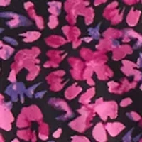 Women's Mini Floral Printed Scrunch Knit Top