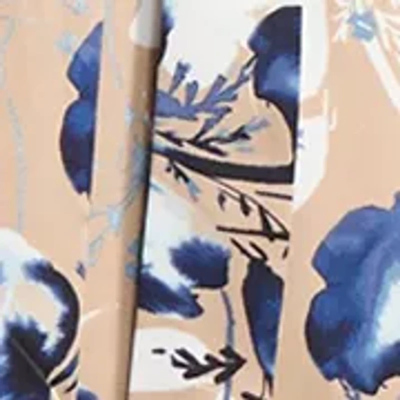 Women's Floral Print Satin Shirt Dress