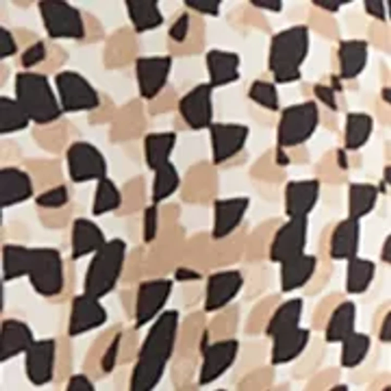 Women's Abstract Print Sleeveless V-Neck Blouse