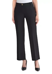 Women's Stretch Twill Pull On Trouser Leg Pants
