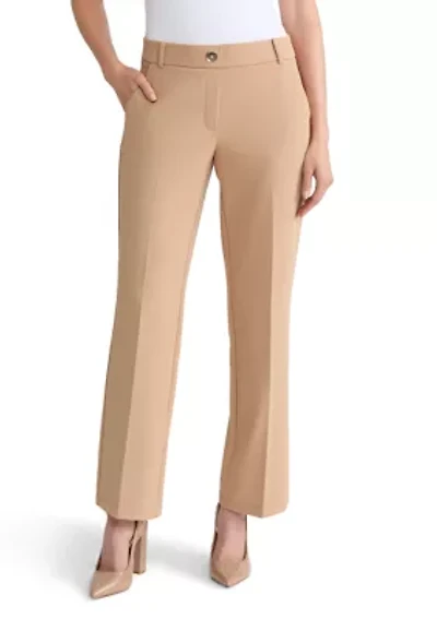 Women's Stretch Twill Pull On Trouser Leg Pants