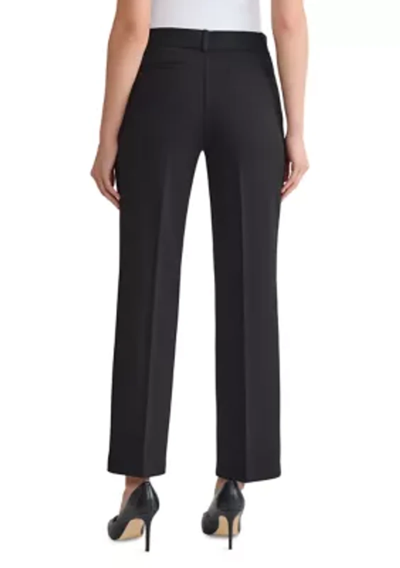 Women's Stretch Twill Pull On Trouser Leg Pants