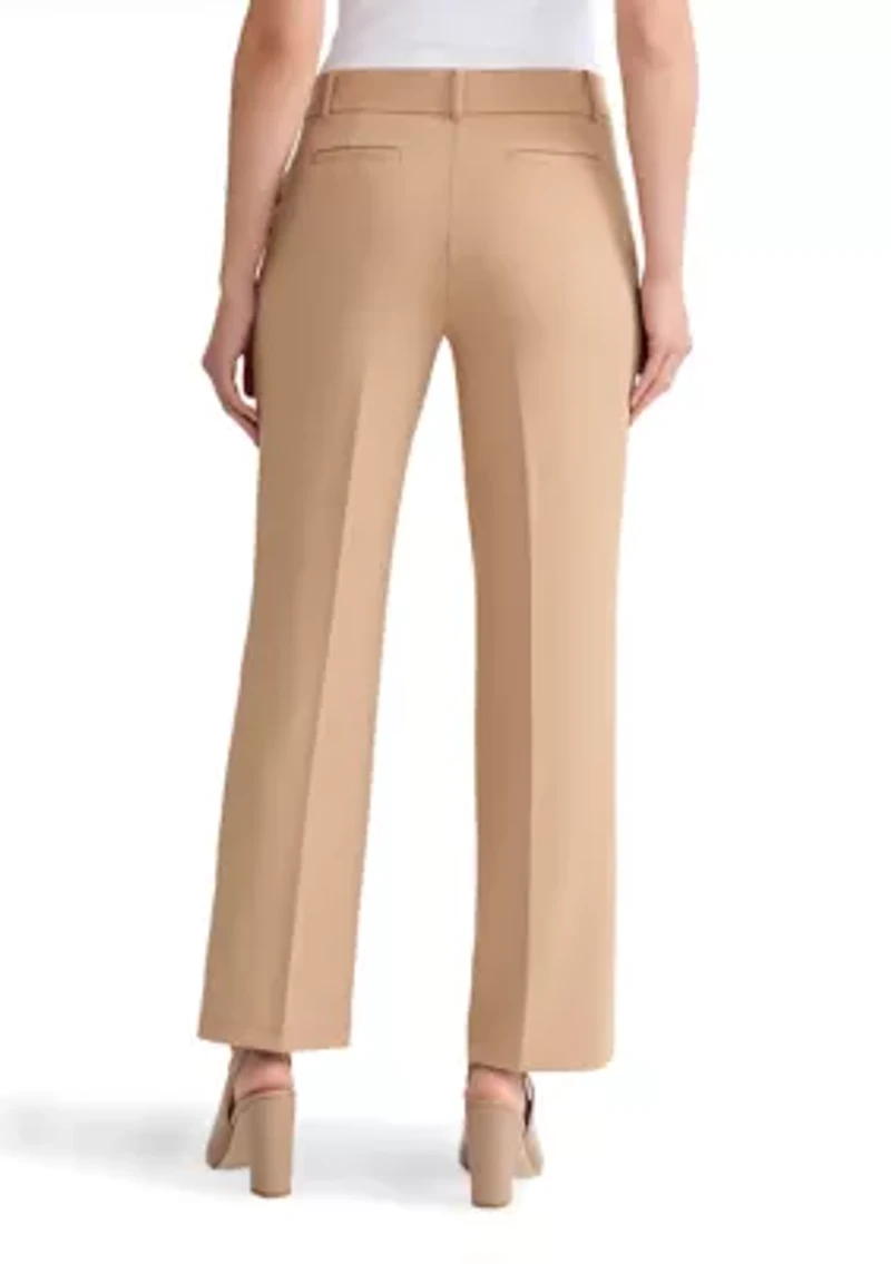 Women's Stretch Twill Pull On Trouser Leg Pants
