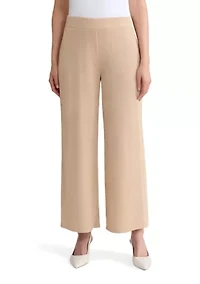 Women's Shimmer Knit Pull On Ankle Pants