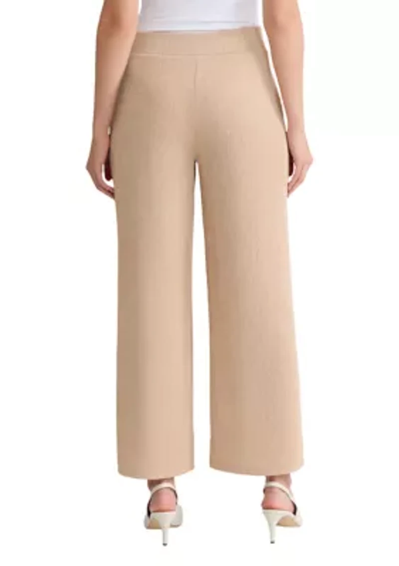 Women's Shimmer Knit Pull On Ankle Pants