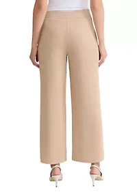 Women's Shimmer Knit Pull On Ankle Pants