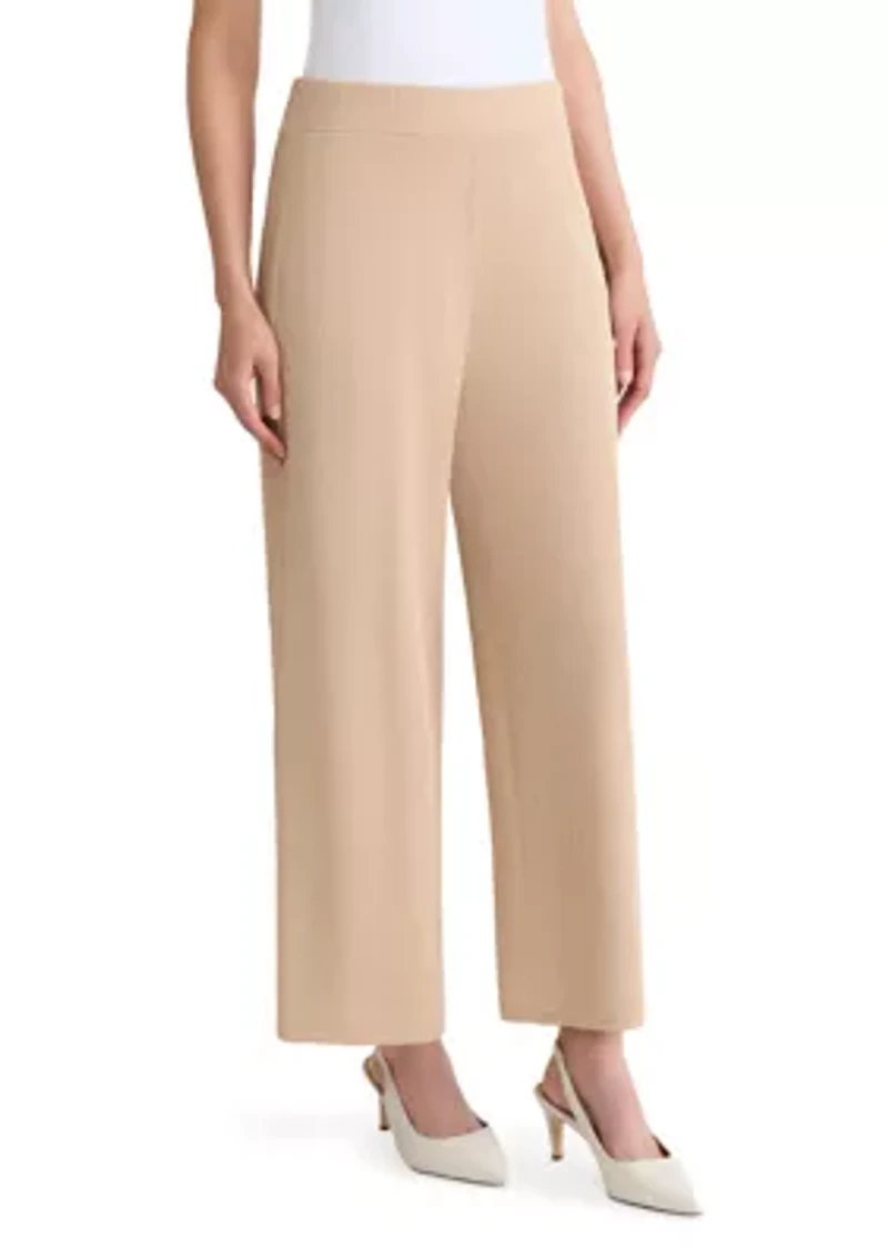Women's Shimmer Knit Pull On Ankle Pants