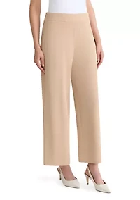 Women's Shimmer Knit Pull On Ankle Pants