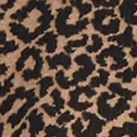 Women's Animal Jacquard Cape with Leather Trim