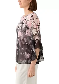 Women's Ombré Floral Print Blouse