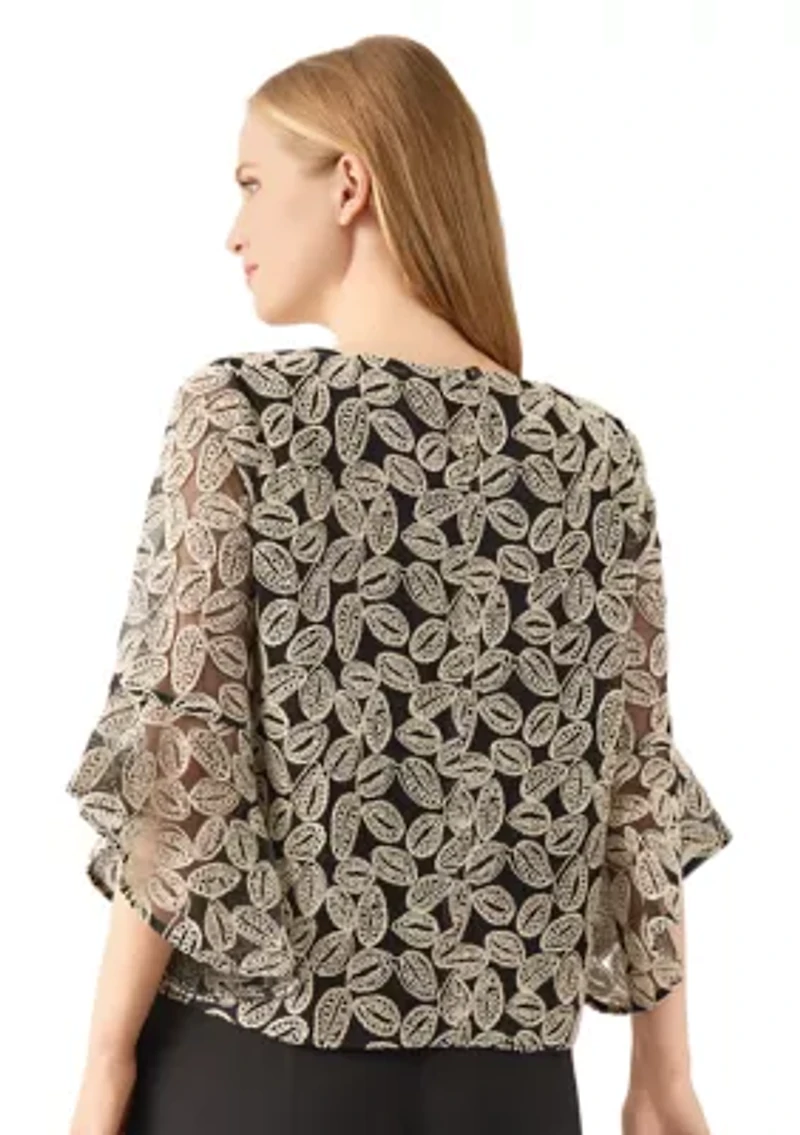 Women's Bell Sleeve Printed Blouse