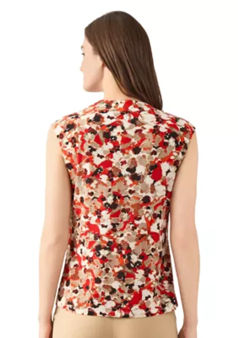 Women's Cap Sleeve Cowl Neck Top