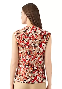 Women's Cap Sleeve Cowl Neck Top