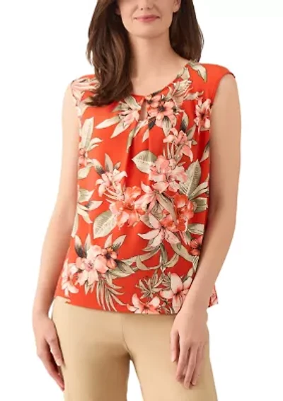 Women's Sleeveless Keyhole Top