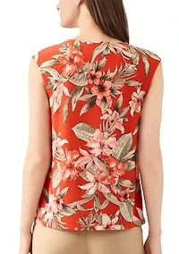 Women's Sleeveless Keyhole Top