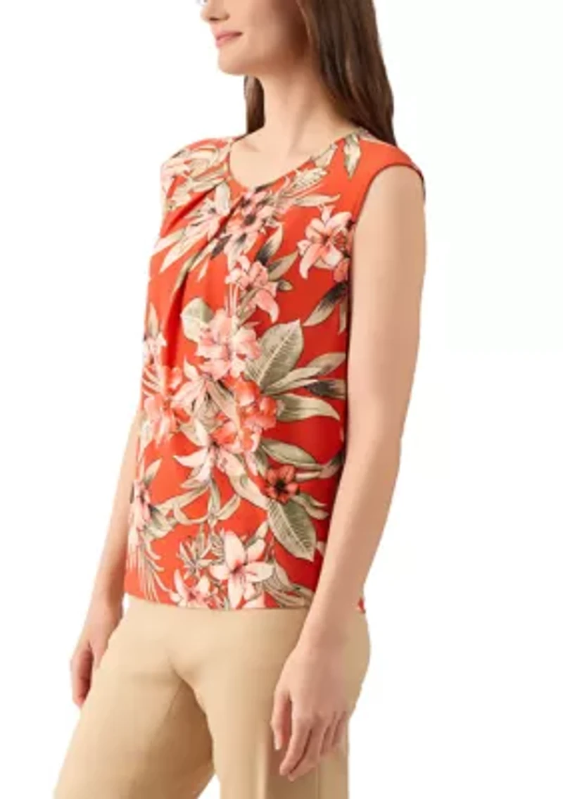 Women's Sleeveless Keyhole Top
