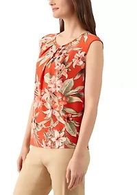Women's Sleeveless Keyhole Top