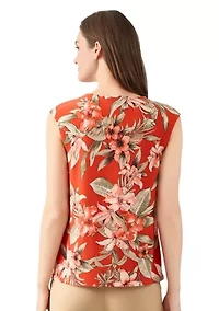 Petite Keyhole Cami with Cap Sleeves