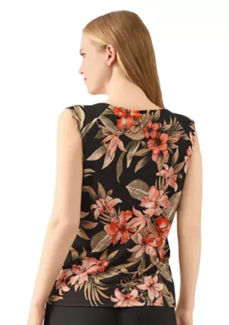 Women's Cowl Neck Printed Top