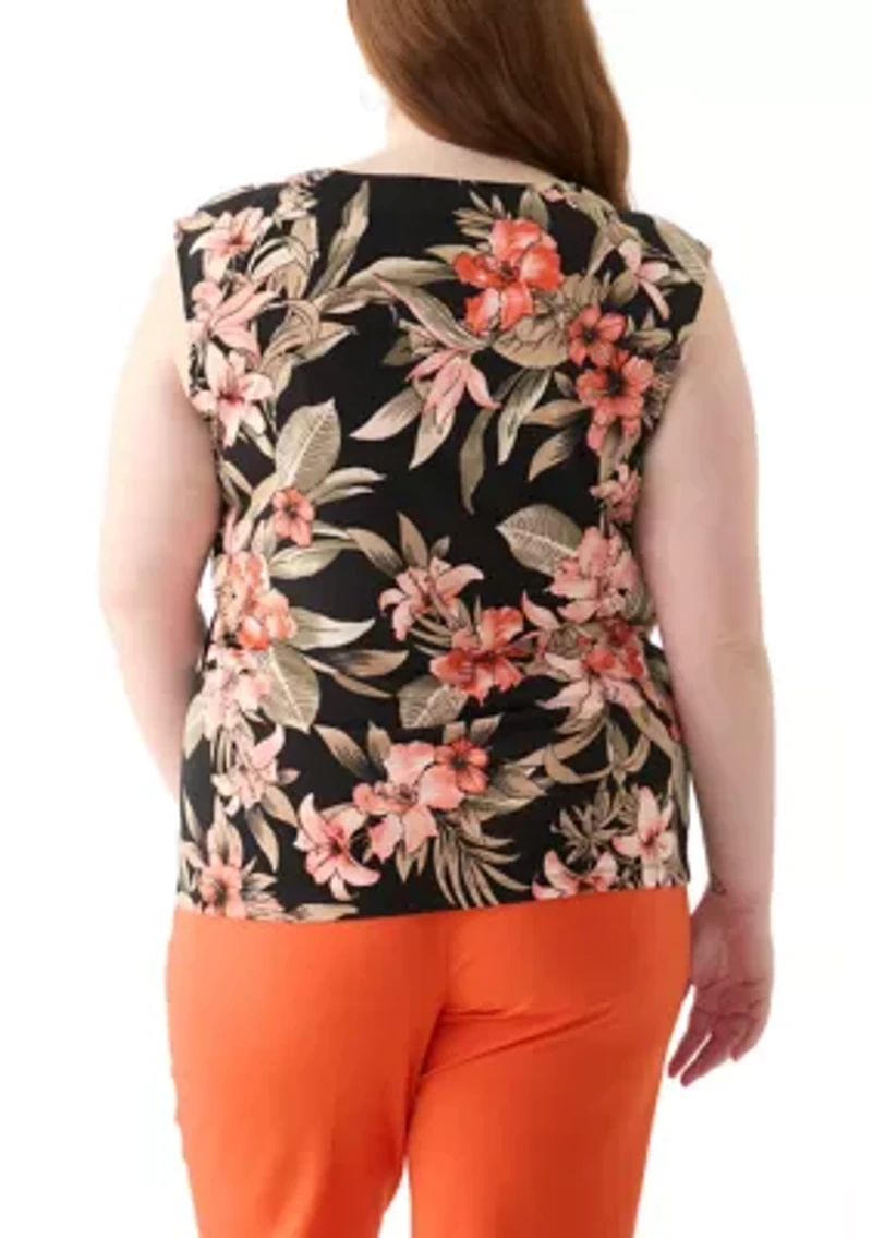 Plus Mixed Media Top
