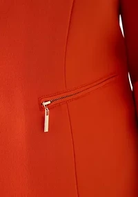 Plus One Button Panel Seamed Blazer