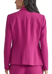 Women's One Button Panel Seamed Blazer