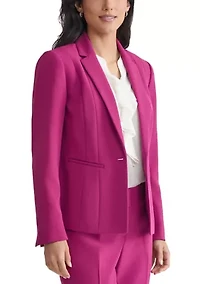 Women's One Button Panel Seamed Blazer